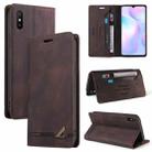 For Xiaomi Redmi 9A Skin Feel Anti-theft Brush Horizontal Flip Leather Case with Holder & Card Slots & Wallet(Brown) - 1