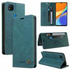 For Xiaomi Redmi 9C Skin Feel Anti-theft Brush Horizontal Flip Leather Case with Holder & Card Slots & Wallet(Blue) - 1