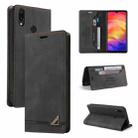 For Xiaomi Redmi Note 7 Skin Feel Anti-theft Brush Horizontal Flip Leather Case with Holder & Card Slots & Wallet(Black) - 1