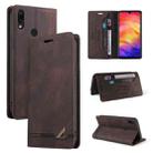 For Xiaomi Redmi Note 7 Skin Feel Anti-theft Brush Horizontal Flip Leather Case with Holder & Card Slots & Wallet(Brown) - 1