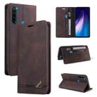 For Xiaomi Redmi Note 8T Skin Feel Anti-theft Brush Horizontal Flip Leather Case with Holder & Card Slots & Wallet(Brown) - 1