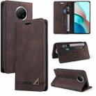 For Xiaomi Redmi Note 9 5G Skin Feel Anti-theft Brush Horizontal Flip Leather Case with Holder & Card Slots & Wallet(Brown) - 1