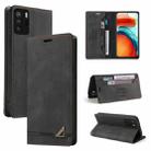 For Xiaomi Redmi Note 10 Pro 5G Skin Feel Anti-theft Brush Horizontal Flip Leather Case with Holder & Card Slots & Wallet(Black) - 1
