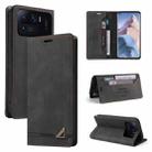 For Xiaomi Mi 11 Ultra Skin Feel Anti-theft Brush Horizontal Flip Leather Case with Holder & Card Slots & Wallet(Black) - 1