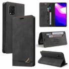 For Xiaomi Mi 10 Lite 5G Skin Feel Anti-theft Brush Horizontal Flip Leather Case with Holder & Card Slots & Wallet(Black) - 1