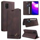 For Xiaomi Mi 10 Lite 5G Skin Feel Anti-theft Brush Horizontal Flip Leather Case with Holder & Card Slots & Wallet(Brown) - 1