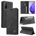 For Xiaomi Mi 10T Pro 5G Skin Feel Anti-theft Brush Horizontal Flip Leather Case with Holder & Card Slots & Wallet(Black) - 1