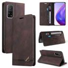 For Xiaomi Mi 10T Pro 5G Skin Feel Anti-theft Brush Horizontal Flip Leather Case with Holder & Card Slots & Wallet(Brown) - 1