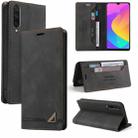 For Xiaomi Mi CC9 / Mi 9 Lite Skin Feel Anti-theft Brush Horizontal Flip Leather Case with Holder & Card Slots & Wallet(Black) - 1