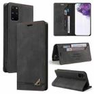 For Samsung Galaxy S20+ Skin Feel Anti-theft Brush Horizontal Flip Leather Case with Holder & Card Slots & Wallet(Black) - 1