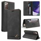 For Samsung Galaxy Note20 Skin Feel Anti-theft Brush Horizontal Flip Leather Case with Holder & Card Slots & Wallet(Black) - 1