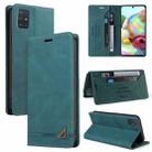 For Samsung Galaxy A81 Skin Feel Anti-theft Brush Horizontal Flip Leather Case with Holder & Card Slots & Wallet(Blue) - 1
