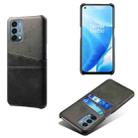 For OnePlus Nord N200 5G Calf Texture PC + PU Leather Back Cover Shockproof Case with Dual Card Slots(Black) - 1