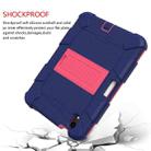 For iPad mini 6 Two-Color Robot Shockproof Silicone + PC Protective Tablet Case with Holder & Pen Slot(Navy Blue + Rose Red) - 4