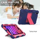 For iPad mini 6 Two-Color Robot Shockproof Silicone + PC Protective Tablet Case with Holder & Pen Slot(Navy Blue + Rose Red) - 6