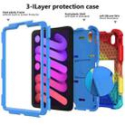 For iPad mini 6 Two-Color Robot Shockproof Silicone + PC Protective Tablet Case with Holder & Pen Slot(Colorful + Blue) - 3