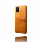 For Samsung Galaxy A02s Calf Texture PC + PU Leather Back Cover Shockproof Case with Dual Card Slots(Orange) - 2