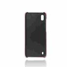 For Samsung Galaxy A10 Calf Texture PC + PU Leather Back Cover Shockproof Case with Dual Card Slots(Pink) - 1
