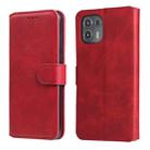 For Motorola Moto Edge 20 Lite Classic Calf Texture PU + TPU Horizontal Flip Leather Case with Holder & Card Slots & Wallet(Red) - 1