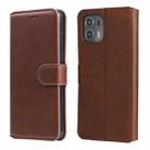 For Motorola Moto Edge 20 Lite Classic Calf Texture PU + TPU Horizontal Flip Leather Case with Holder & Card Slots & Wallet(Brown) - 1