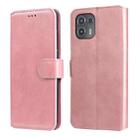 For Motorola Moto Edge 20 Lite Classic Calf Texture PU + TPU Horizontal Flip Leather Case with Holder & Card Slots & Wallet(Rose Gold) - 1