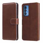 For Motorola Moto Edge 20 Pro Classic Calf Texture PU + TPU Horizontal Flip Leather Case with Holder & Card Slots & Wallet(Brown) - 1