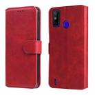 For Tecno Spark 6 Go Classic Calf Texture PU + TPU Horizontal Flip Leather Case with Holder & Card Slots & Wallet(Red) - 1