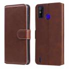 For Tecno Spark 6 Go Classic Calf Texture PU + TPU Horizontal Flip Leather Case with Holder & Card Slots & Wallet(Brown) - 1
