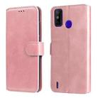 For Tecno Spark 6 Go Classic Calf Texture PU + TPU Horizontal Flip Leather Case with Holder & Card Slots & Wallet(Rose Gold) - 1