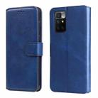 For Xiaomi Redmi 10 Classic Calf Texture PU + TPU Horizontal Flip Leather Case with Holder & Card Slots & Wallet(Blue) - 1