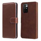 For Xiaomi Redmi 10 Classic Calf Texture PU + TPU Horizontal Flip Leather Case with Holder & Card Slots & Wallet(Brown) - 1