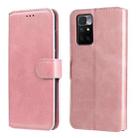 For Xiaomi Redmi 10 Classic Calf Texture PU + TPU Horizontal Flip Leather Case with Holder & Card Slots & Wallet(Rose Gold) - 1