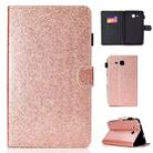 For Galaxy Tab A 7.0 (2016) T280 Varnish Glitter Powder Horizontal Flip Leather Case with Holder & Card Slot(Rose Gold) - 1