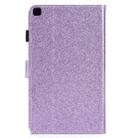 For Galaxy Tab A 8.0 (2019) T290 Varnish Glitter Powder Horizontal Flip Leather Case with Holder & Card Slot(Purple) - 3