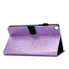 For Galaxy Tab A 8.0 (2019) T290 Varnish Glitter Powder Horizontal Flip Leather Case with Holder & Card Slot(Purple) - 5