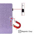For Galaxy Tab A 8.0 (2019) T290 Varnish Glitter Powder Horizontal Flip Leather Case with Holder & Card Slot(Purple) - 6