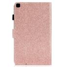 For Galaxy Tab A 8.0 (2019) T290 Varnish Glitter Powder Horizontal Flip Leather Case with Holder & Card Slot(Rose Gold) - 3