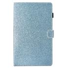 For Galaxy Tab A 8.0 (2019) T290 Varnish Glitter Powder Horizontal Flip Leather Case with Holder & Card Slot(Blue) - 2