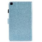 For Galaxy Tab A 8.0 (2019) T290 Varnish Glitter Powder Horizontal Flip Leather Case with Holder & Card Slot(Blue) - 3