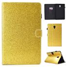 For Galaxy Tab A 10.5 T590 Varnish Glitter Powder Horizontal Flip Leather Case with Holder & Card Slot(Gold) - 1