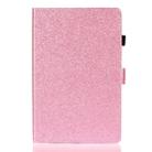 For Galaxy Tab S6 T860 Varnish Glitter Powder Horizontal Flip Leather Case with Holder & Card Slot(Pink) - 2