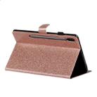 For Galaxy Tab S6 T860 Varnish Glitter Powder Horizontal Flip Leather Case with Holder & Card Slot(Rose Gold) - 5