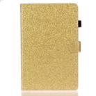 For Galaxy Tab S6 T860 Varnish Glitter Powder Horizontal Flip Leather Case with Holder & Card Slot(Gold) - 2