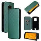 For Doogee S59 / S59 Pro Carbon Fiber Texture Horizontal Flip TPU + PC + PU Leather Case with Card Slot(Green) - 1