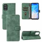 For Doogee N40 Pro Solid Color Skin Feel Magnetic Buckle Horizontal Flip PU Leather Case with Holder & Card Slots & Wallet(Green) - 1