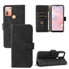 For HTC Desire 20+ Solid Color Skin Feel Magnetic Buckle Horizontal Flip PU Leather Case with Holder & Card Slots & Wallet(Black) - 1