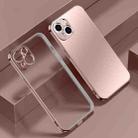 For iPhone 13 mini Electroplated Edge Frosted TPU Shockproof Case (Pink Gold) - 1