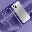 For iPhone 13 mini Electroplated Edge Frosted TPU Shockproof Case (Purple) - 1