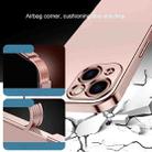 For iPhone 13 Electroplated Edge Frosted TPU Shockproof Case(Pink Gold) - 6
