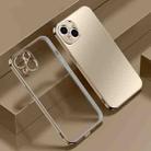 For iPhone 13 Electroplated Edge Frosted TPU Shockproof Case(Gold) - 1